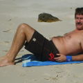 Ed on the beach at Langebaan on the West Coast